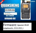2x Quansheng UV-K5(8) Grijs (Firmware: Egzumer V0.22), Ophalen of Verzenden, Zo goed als nieuw, Portofoon of Walkie-talkie, Met broekklem