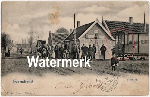 Ansichtkaart Briefkaart Trein Tram Barendrecht Voordijk, Verzamelen, Ansichtkaarten | Nederland, Gelopen, Zuid-Holland, Voor 1920