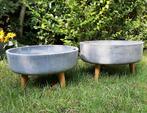 Plantenbakken op pootjes - Set van 2, Tuin, Minder dan 60 cm, Rond, Ophalen of Verzenden
