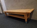Stevige houten tafel, kan ook als bank gebruikt worden, Ophalen, Gebruikt, 25 tot 50 cm, Rechthoekig