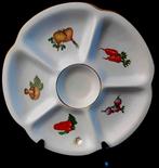 Flora Plateel Gouda Holland Compartmentbord, Antiek en Kunst, Ophalen of Verzenden