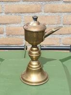 Antieke koperen snotneus lamp, Antiek en Kunst, Antiek | Koper en Brons, Ophalen of Verzenden