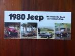 Jeep 1980 brochure USA, Verzenden, Zo goed als nieuw, Overige merken