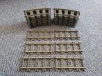 Partij O208=Lego 9v trein rails 16x bocht + 6x Recht