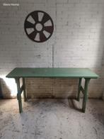 Groene tafel inklapbaar hout markttafel legertafel, Ophalen of Verzenden