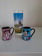 Disneyland Parijs Glas & Koffiekopjes - Mickey & Minnie, Ophalen of Verzenden, Mickey Mouse, Zo goed als nieuw, Servies