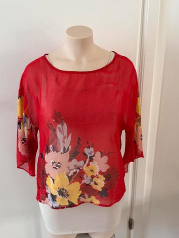 Rode Tuniek met bloemen | Steps | maat M beschikbaar voor biedingen