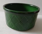 Retro bloempot West Germany met groene ruitvorm, Gebruikt, Rond, Binnen, Ophalen of Verzenden
