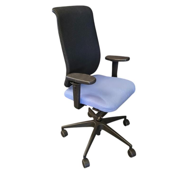 Girsberger Reflex Bureaustoel Lichtblauw Zwart NPR1813, Huis en Inrichting, Bureaustoelen, Gebruikt, Bureaustoel, Zwart, Ergonomisch