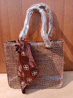 Bruine Handtas met Sjaal - Nieuwstaat, Ophalen of Verzenden, Nieuw, Bruin, Handtas