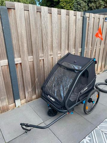 Cube Kids Trailer Double CMPT Fietskar, 3x gebruikt beschikbaar voor biedingen