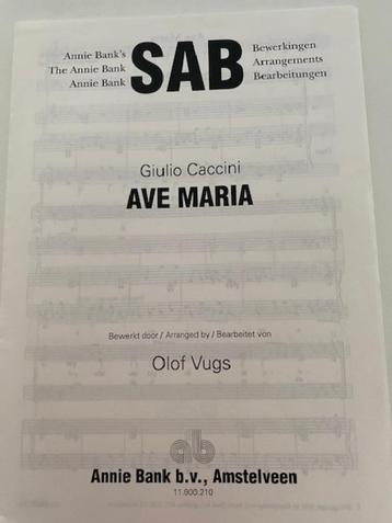bladmuziek te koop Ave Maria van Caccini beschikbaar voor biedingen