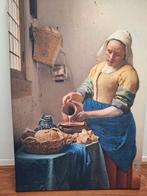 Melkmeisje op Canvas - Johannes Vermeer, Huis en Inrichting, Woonaccessoires | Schilderijen, Tekeningen en Foto's, Ophalen, Schilderij