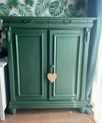 Houten meidenkast 50 cm x 113 cm x 128 cm zeegroen, Ophalen, Zo goed als nieuw