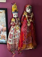Indiase Kathputli Poppen Set - Handgemaakt Rajasthan Kunstwe, Ophalen of Verzenden