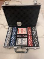Pokerset in aluminium koffer, Drie of vier spelers, Ophalen of Verzenden, Zo goed als nieuw, Reisspel