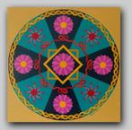 Mandala met Keltische vormen en bloemvorm, Ophalen