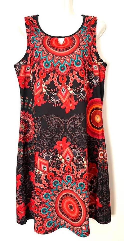 Paprika jurk maat 42/44[v], Kleding | Dames, Jurken, Zo goed als nieuw, Maat 42/44 (L), Rood, Knielengte, Ophalen of Verzenden