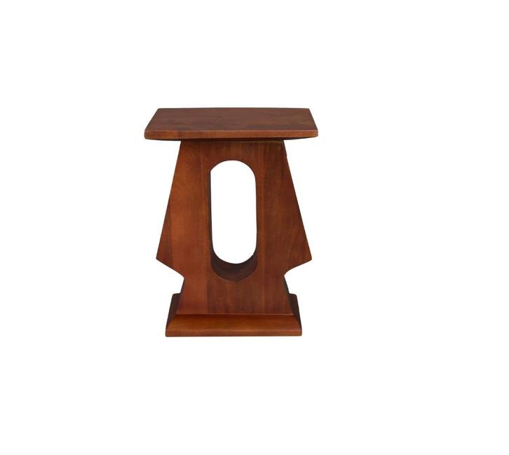 Dutchbone Pilaster Bijzettafel Rechthoek Bruin | Van €249 nu, Huis en Inrichting, Tafels | Bijzettafels, Nieuw, Rond, 45 tot 60 cm