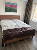 2 persoons boxspring 160x200, Huis en Inrichting, Slaapkamer | Boxsprings, Ophalen, Gebruikt, Bruin, Tweepersoons
