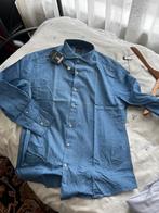 Dan John blauw wit overhemd maat XL nieuw, Blauw, Nieuw, Ophalen of Verzenden, Halswijdte 43/44 (XL)