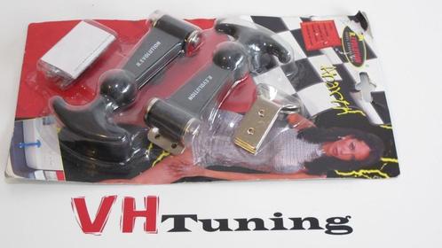 R. EVOLUTION Hood hooks snelsluiters geel/blauw/zwart, Auto diversen, Tuning en Styling, Ophalen of Verzenden