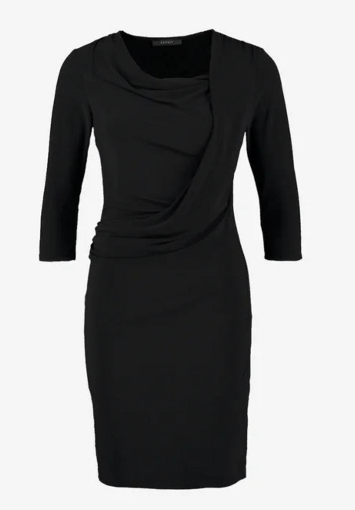 Esprit jurk mt XL Bolero mt XXL viscose, Kleding | Dames, Jurken, Zo goed als nieuw, Maat 46/48 (XL) of groter, Zwart, Knielengte
