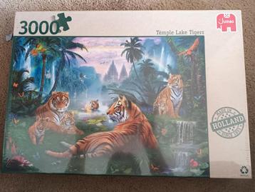 Jumbo Temple Lake Tigers 3000 stukjes - Nieuw! beschikbaar voor biedingen
