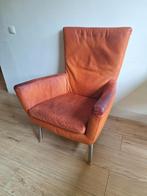 Foxx label Gérard vd Berg leren fauteuil, Huis en Inrichting, Stoelen, Ophalen, Gebruikt, Bruin, Leer