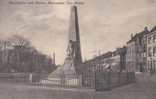 den helder havenplein monument 1924 tekst/zegel, Verzamelen, Ansichtkaarten | Nederland, Noord-Holland, 1920 tot 1940, Ophalen of Verzenden