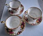 Royal Albert servies koffiekopjes met schotel en ontbijtbord, Antiek en Kunst, Ophalen of Verzenden