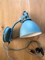 2 wandlampen metaal blauw/grijs, Huis en Inrichting, Lampen | Wandlampen, Metaal, Zo goed als nieuw, Ophalen