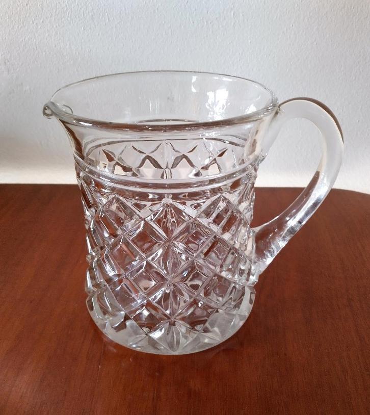 Antieke waterkan van persglas, begin 1900, Antiek en Kunst, Antiek | Glas en Kristal, Ophalen of Verzenden