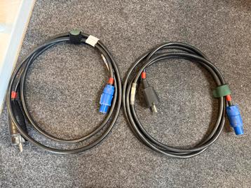 2 x Powercon Kabel 2,5m beschikbaar voor biedingen