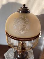 Vintage Tafellamp met Bloemmotief, Antiek en Kunst, Ophalen