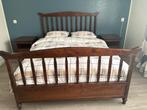 Solide houten Slaapkamer meubelen, Ophalen, Gebruikt, Bruin, Tweepersoons