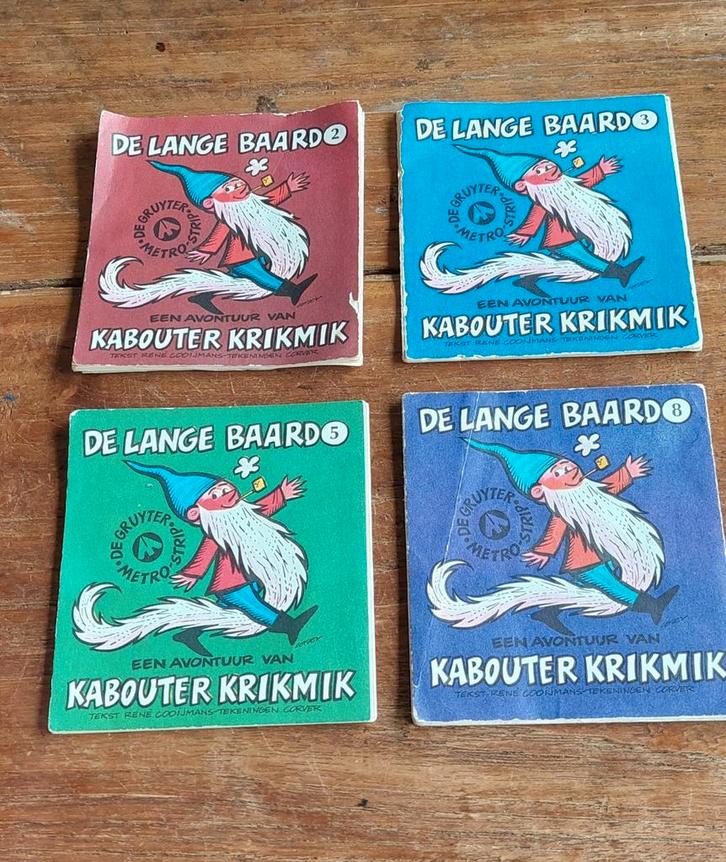 Kabouter Krikmik de Gruyter metrostrip 1969 deel 2,3,5 en 8, Boeken, Prentenboeken en Plaatjesalbums, Gelezen, Ophalen of Verzenden
