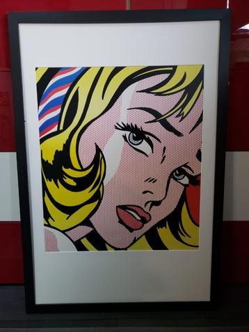 Roy Lichtenstein girl with hair ribbon beschikbaar voor biedingen