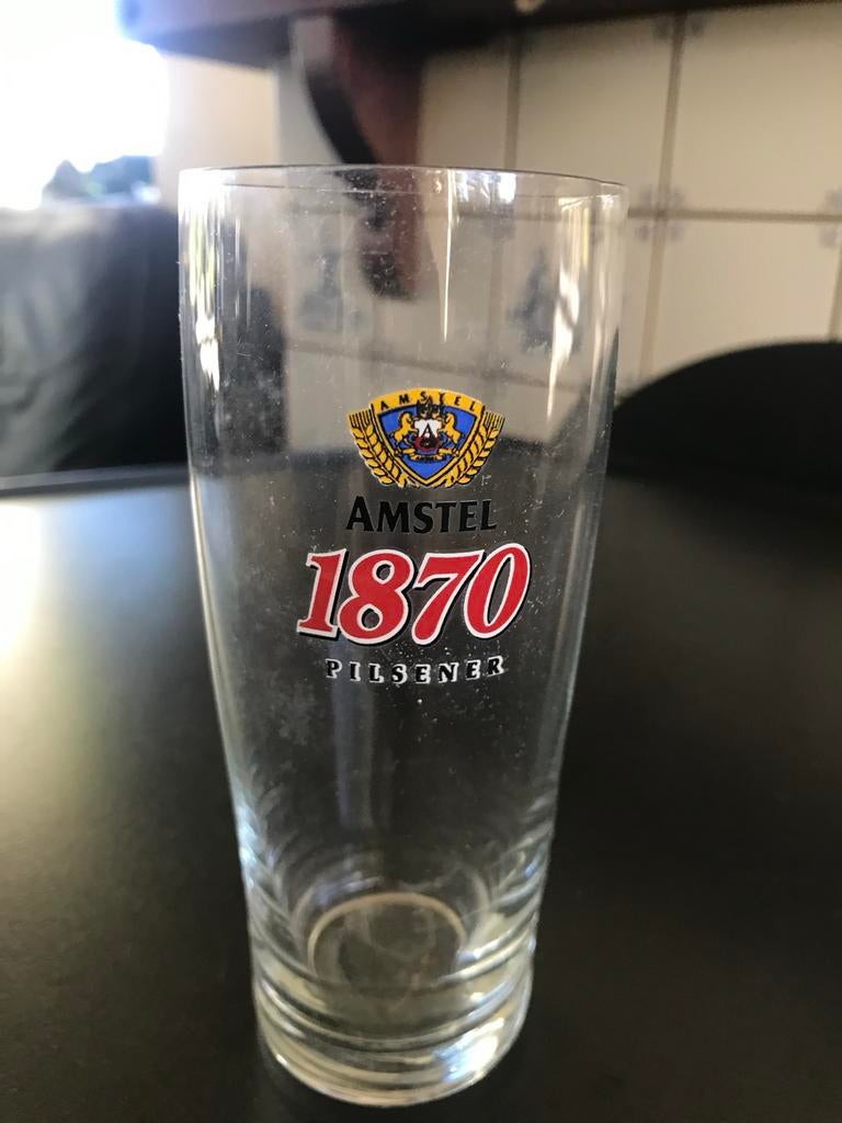 Amstel Bierglazen - Set van 12, Verzamelen, Biermerken, Ophalen, Gebruikt, Glas of Glazen, Amstel