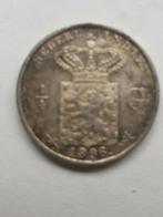 Een vierde gulden uit 1896, Postzegels en Munten, Munten | Nederland, Ophalen of Verzenden, Koningin Wilhelmina, 1 gulden