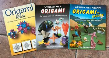 3 Origami feest werken met nieuwe origami-ideeën papiervouwe beschikbaar voor biedingen