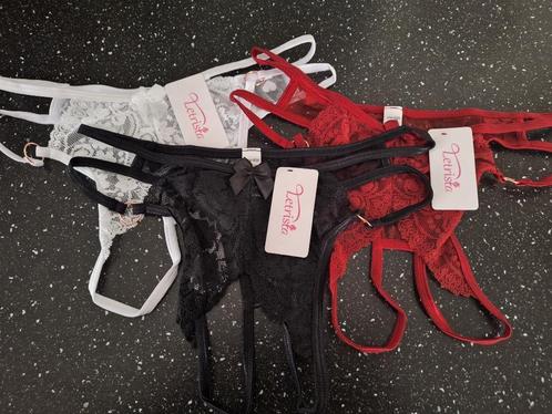 3 open kruis strings, Kleding | Dames, Ondergoed en Lingerie, String, Overige kleuren, Verzenden