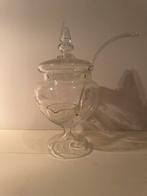 Antieke Glazen Punch Bowl met Lepel, Ophalen of Verzenden