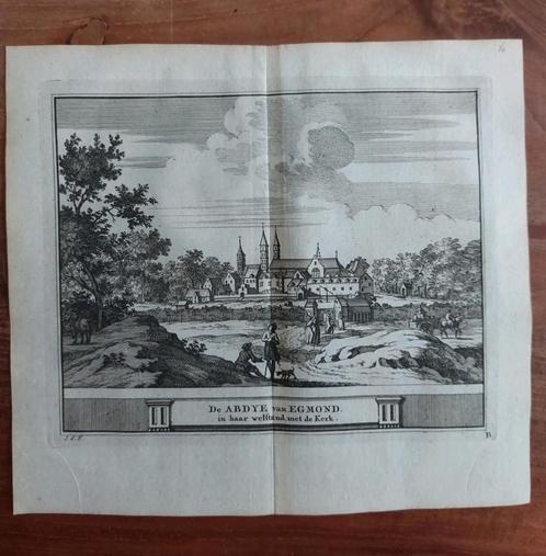 33 / De Leidsche Brug te Leiden Gravure uit 1736, Antiek en Kunst, Kunst | Etsen en Gravures, Ophalen of Verzenden