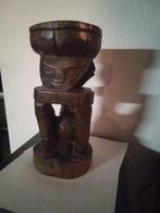 Hout snijwerk planten tafeltje ,decoratie, Huis en Inrichting, Woonaccessoires | Zuilen en Pilaren, Ophalen of Verzenden, Zo goed als nieuw