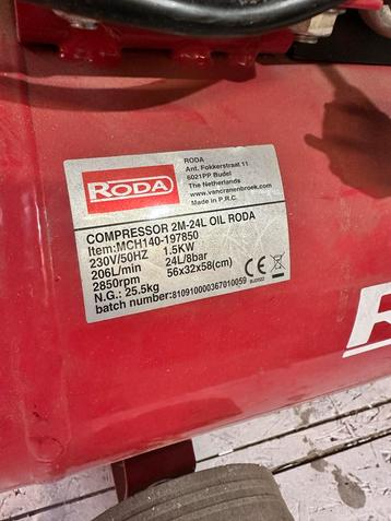 Roda Compressor 24L - Goed Onderhouden! beschikbaar voor biedingen