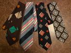 4 VINTAGE BREDE STROPDASSEN., Kleding | Heren, Stropdassen, Overige kleuren, Vintage, Ophalen of Verzenden, Met patroon