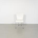2x Montis Spica Stoel Wit Leder - RVS Frame, Huis en Inrichting, Stoelen, Ophalen of Verzenden, Gebruikt, Wit, Metaal