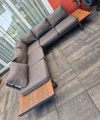 Luxe loungebank, loungeset, tuinbank, 6pers in nette staat, Ophalen, Gebruikt, 6 zitplaatsen, Aluminium