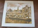 litho op linnen, Haarlem Teylers Spaarne Paul Rollman, Ophalen